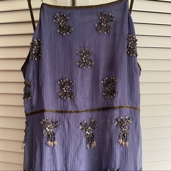 Free People Beaded Open Back Maxi Dress Size 0 XS - Picture 7 of 10
